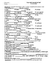 The first semester test English 9